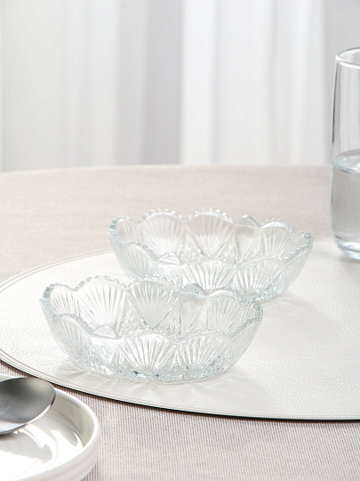 Набор салатников стекло, 2 шт, 0.25 л, 13х10, Carat-Royal, Kaveh, 04s10+21