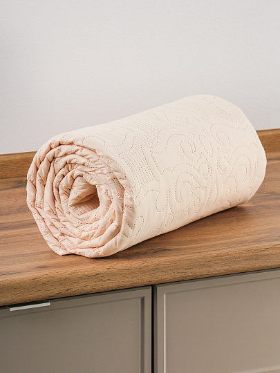 Покрывало евро, 240х220 см, 100% полиэстер, стеганое, Silvano, Ультрасоник Вензель, кремовое