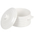 Горшок для запекания керамика, 0.48 л, с крышкой, круглый, Белый гранит, Y6-10197 - фото 4