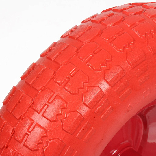 Колесо для тачки полиуретан PU, 4.00-6, не симметричная ступица, втулка D16 мм, Мастер Инструмент