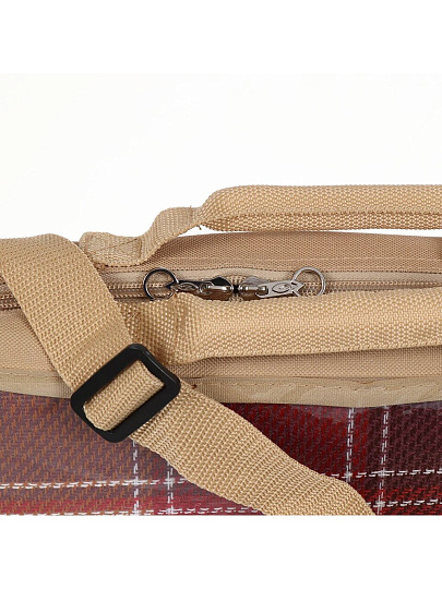 Коврик для пикника 135х150 см, акрил, с сумкой, Green Days, Клетка, CA3310-AF715.02, красный