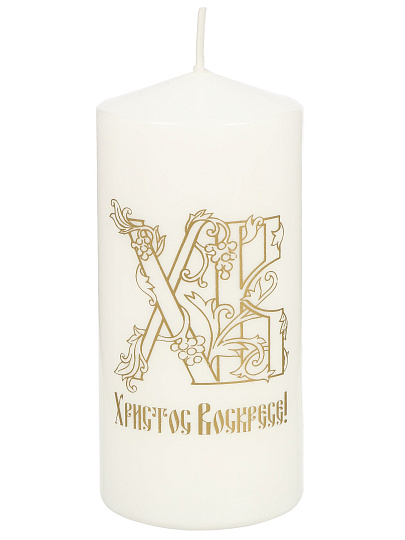 Свеча декоративная 12х5.6 см, в ассортименте, Kukina Raffinata, Пасха, с накаткой, 202627