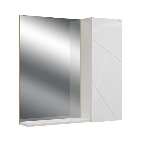 Зеркало со шкафом, правое, белый, дуб бунратти, Doratiz, Фьорд 70, 2711.160