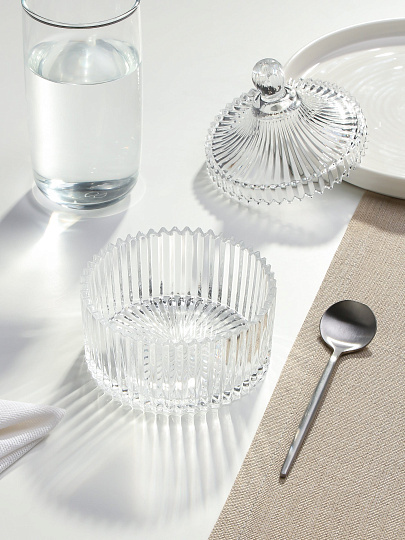 Сахарница 260 мл, стекло, 10х13 см, Грани, Y4-9710