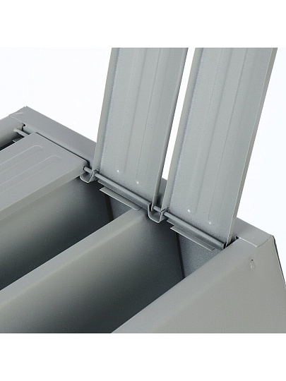 Ящик почтовый с замком, эмалированный, Агроснаб, серый, 3-х секц, вертикал