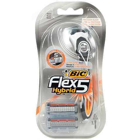 Станок для бритья мужской BIC Flex hibrid, 2 шт