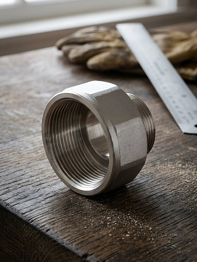 Переходник 1/2''х3/4'', ш-г, никель, индивидуальная упаковка, RTP