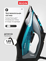 Утюг Rion, SZ-8016, 2200 Вт, керамика, вертикальное отпаривание, противокапельная система, 1.85 м, голубой - фото 6