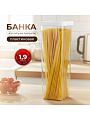 Банка для сыпучих продуктов, пластик, 1.9 л, 10х10х28 см, с крышкой, Idea, Степ, М 1294