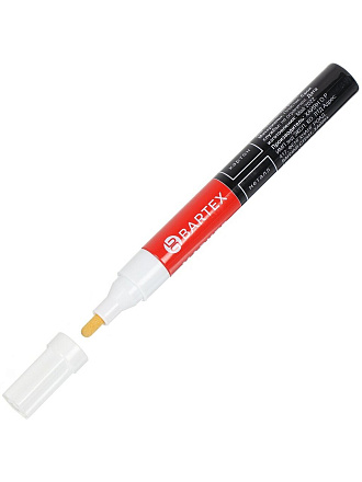 Маркер красящий по картону, металлу, пластику, стеклу, белый, Bartex