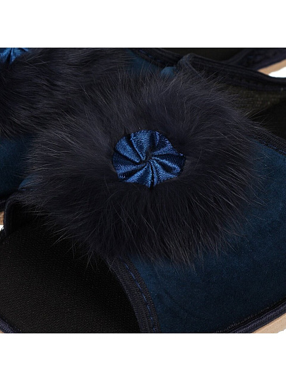 Тапки для женщин, текстиль, в ассортименте, р. 39, открытые, 018