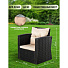 Мебель садовая Green Days, Эмилия, темный венге, стол, 120х66 см, 2 кресла, 1 диван, подушка бежевая, 150 кг, J-2039 - фото 20