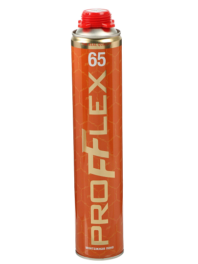 Пена монтажная Profflex, Gold, профессиональная, 65 л, 850 мл, 920 г, летняя, 70077