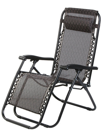 Шезлонг пляжный склад, мет-л, 175х67х110 см, 120 кг, корич