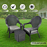 Мебель садовая Green Days, черная, стол, 39х39х42 см, 2 кресла, подушка, 150 кг, 247+220-black - фото 12