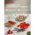 Набор посуды жаропрочной стекло, 3 шт, 21х8 см, 2, 2, 1.5 л, с крышкой, кастрюля, 2 формы для выпечки, Borcam, 159071 - фото 6