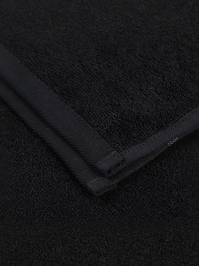 Полотенце банное 50х90 см, 100% хлопок, 420 г/м2, Азия, Barkas, черное, Узбекистан