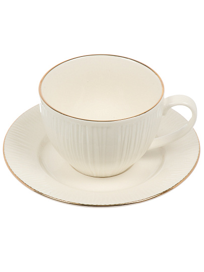 Чайная пара фарфор, 4 предмета, на 2 персоны, 290 мл, Jewel, Шармель, ПС0021-33