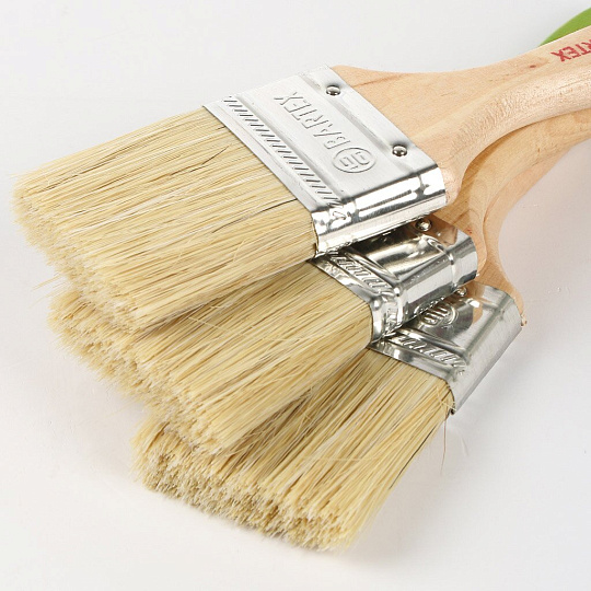 Набор кистей Bartex, Стандарт, 3 шт, 50 мм, натуральная щетина, рукоятка дерево