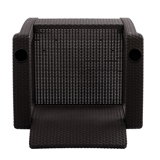 Кресло полипропилен, Альтернатива, Ротанг-плюс, 79х70х73 см, мокко, 106 кг, М8839