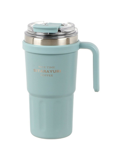 Термокружка нержавеющая сталь, 0.6 л, с ручкой, Y4-9327