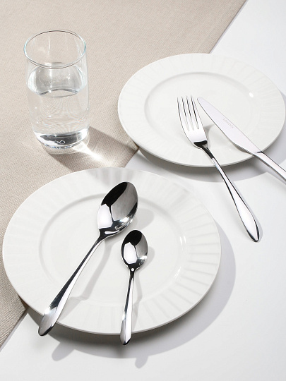 Набор столовых приборов нержавеющая сталь, 16 предметов, подарочная упаковка, Domenik, Lucy, DMC181