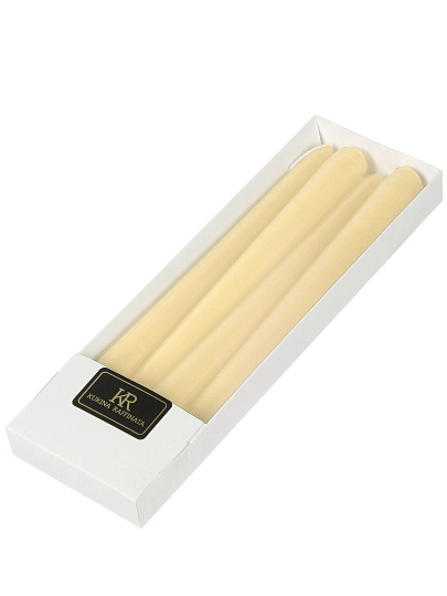 Свеча декоративная, 25.5х2.2 см, 4 шт, слоновая кость, Kukina Raffinata, античная, 500342-10