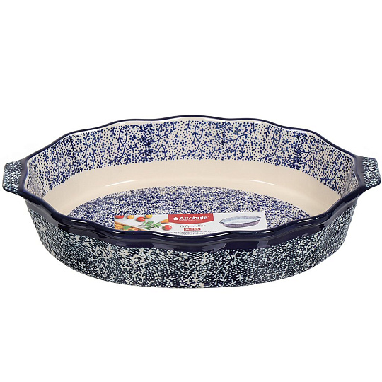 Форма для запекания керамика, 21х34 см, овальная, синяя, Attribute, Eclipse blue, ABK105-SRT-B