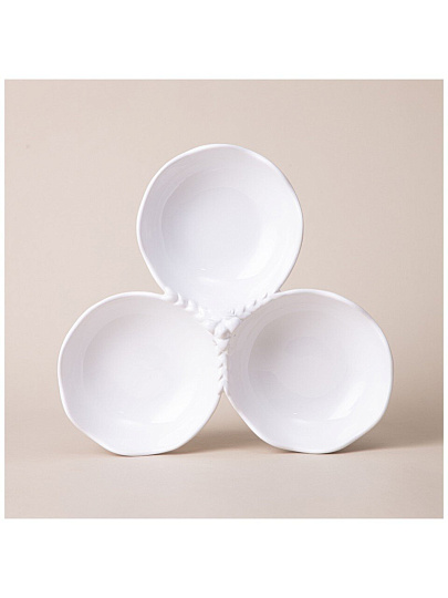 Менажница керам, 24х24х7 см, 3 секц, Lefard, София, 763-096