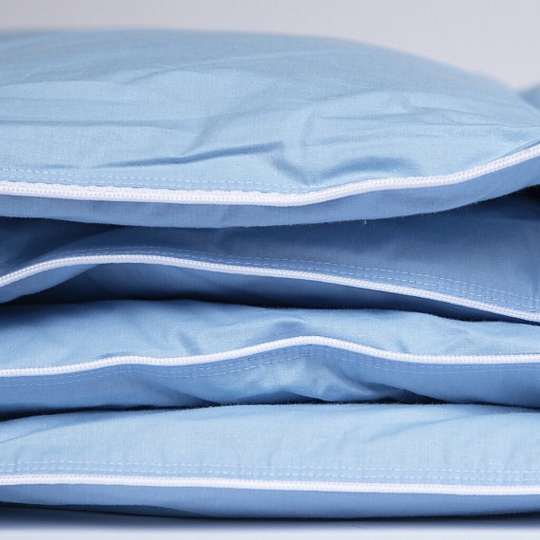 Одеяло 2-спальное, 172х205 см, Классика, пух 90% + перо 10%, всесезонное, чехол хлопок, кант, Kariguz