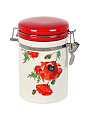 Банка для сыпучих продуктов, доломит, 0.55 л, 9.5х9.5х15.3 см, с крышкой, Daniks, Алый мак - фото 2