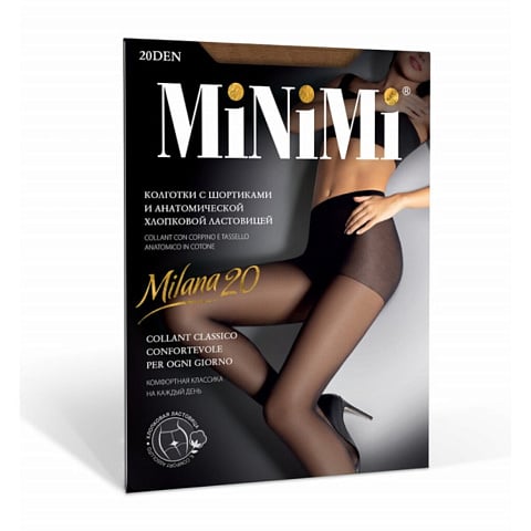 Колготки Minimi, Mini Milana, 20 DEN, р. 5, daino, шортики