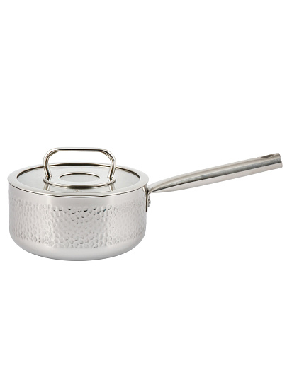 Ковш нерж, 1.7 л, крыш стекло, металл ручка, индукц, Daniks, Навия, SD-0136-16S