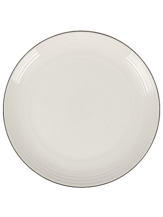 Тарелка обеденная, фарфор, 25 см, круглая, Fiesta, Fioretta, TDP720, белая