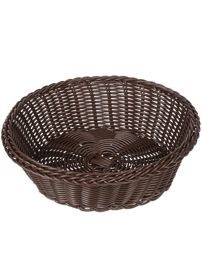 Корзина декоративная 25х8 см, круглая, плетеная, Y4-8896