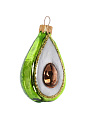 Елочное украшение Авокадо, 8.5 см, стекло, АУ-356