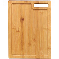 Доска разделочная бамбук, 33х24х1.5 см, с ручкой, прямоугольная, Бамбук, CB24033B