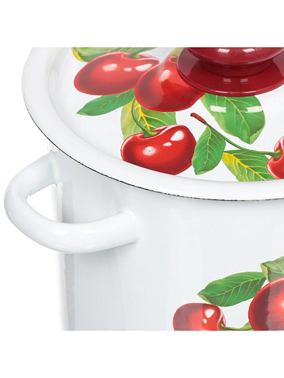 Кастрюля эмалированная сталь, 3.5 л, крышка сталь, цилиндрическая, Сибирские товары, С1612.39, в ассортименте