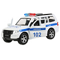 Машина Технопарк, Mitsubishi pajero полиция, 12 см, инерционная, открывающиеся двери, SB-17-61-MP-P(W)-WB - фото 3