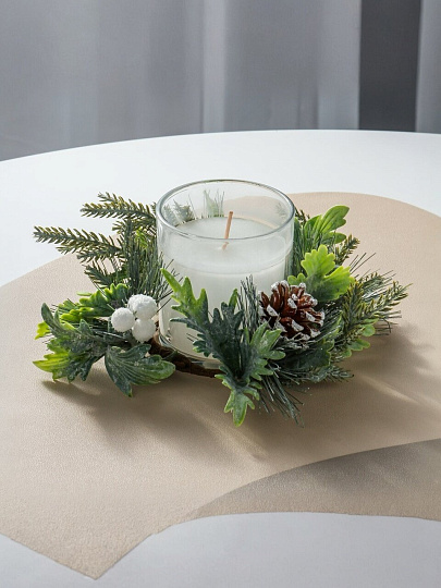 Свеча декоративная, 9х18х18 см, в стакане, A330098