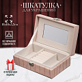 Шкатулка для украшений, полимер, 16х10х5.5 см, розовая, Y4-5318-1