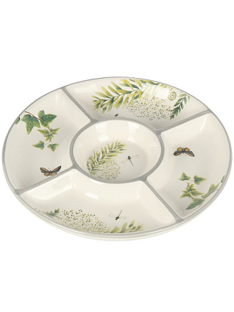 Менажница керамика, 26 см, 5 секций, Prima Collection, Дикий папоротник, PC75WF5