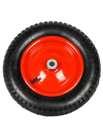 Колесо для тачки резина PR, без колпачка на ниппеле, 3.00-8/3.25-8, втулка D16 мм, Мастер Инструмент