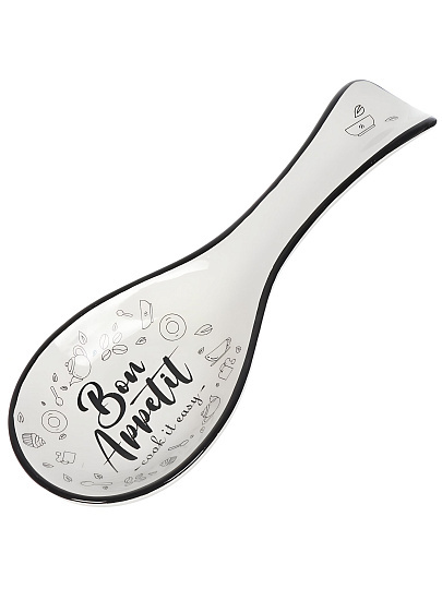 Подставка для ложки, доломит, фигурная, 24.7х9х3 см, Daniks, Бон Аппетит