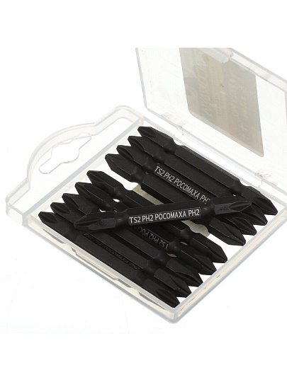 Бита ударная Росомаха, PH2, 65 мм, 10 шт, магнитный адаптер, 350002