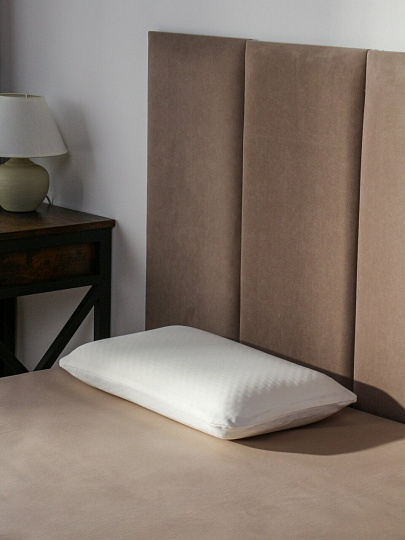 Подушка ортопедическая, 50 х 30 х 10, чехол 100% полиэстер, с эффектом памяти, жесткая, +наволочка, Silvano, AI-1607003