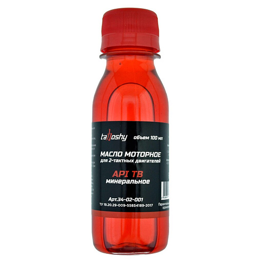 Масло машинное минеральное, для двухтактного двигателя, Tahoshy, API TB, 0.1 л, 34-02-001