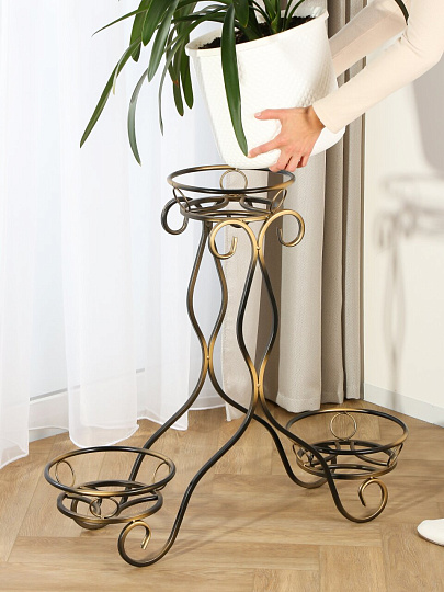 Цветник Трио 12, напольный, металл, круглый, 72 см