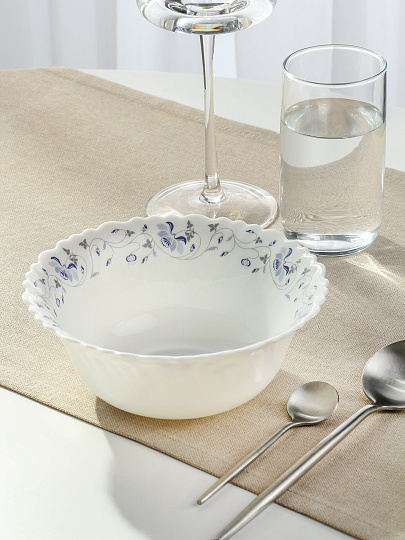 Салатник стеклокерамика, круглый, 18х6.9 см, 0.7 л, Эдем, Daniks, LHW 70/1059