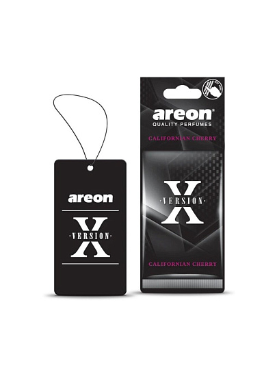 Ароматизатор в машину подвесной, сухой, Areon, X-Version Калифорнийская вишня, 704-AXV-008